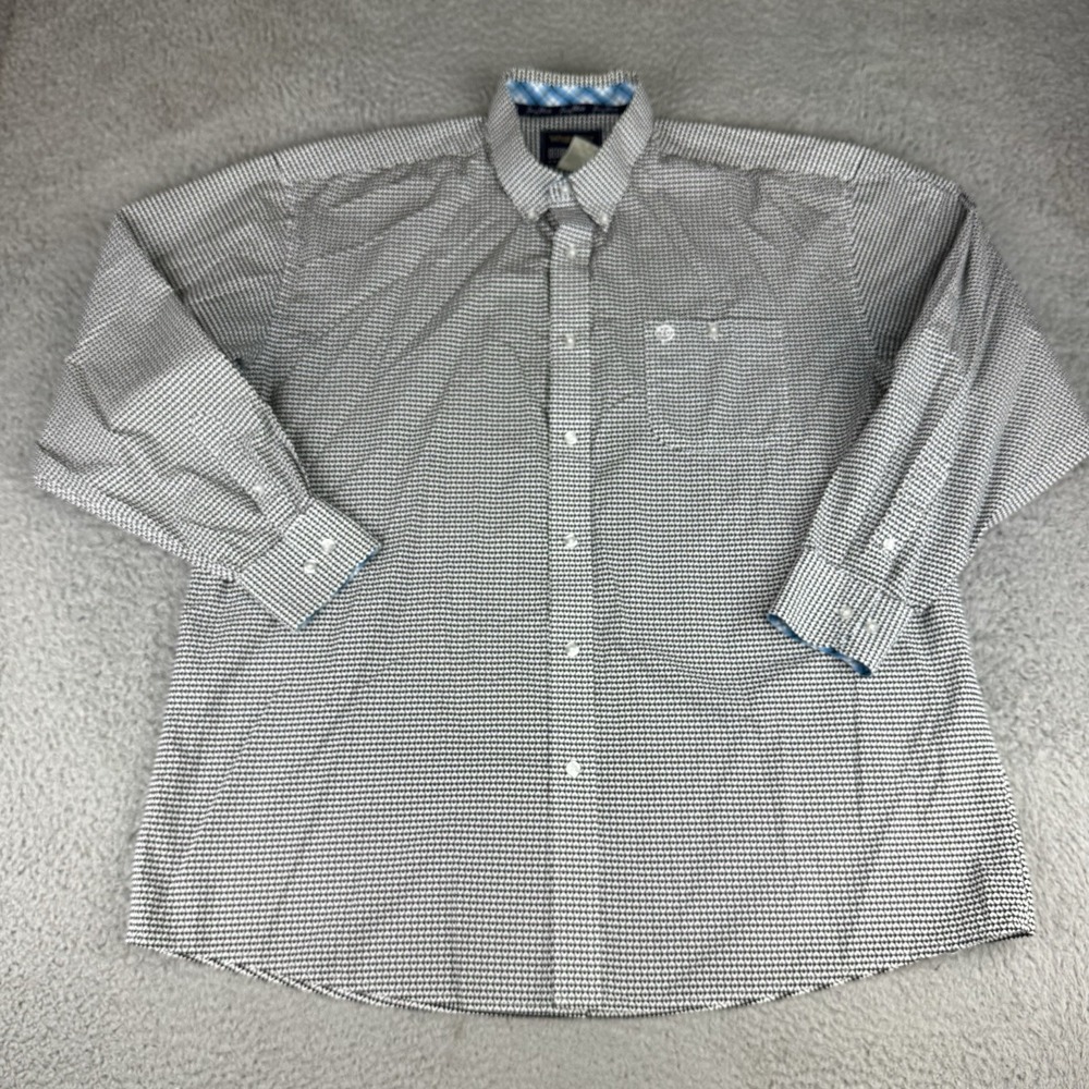 Wrangler George Strait Men's White Long Sleeve Size Button Shirt XXL Cowboy